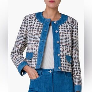 Akris Punto Houndstooth Jacquard Jacket